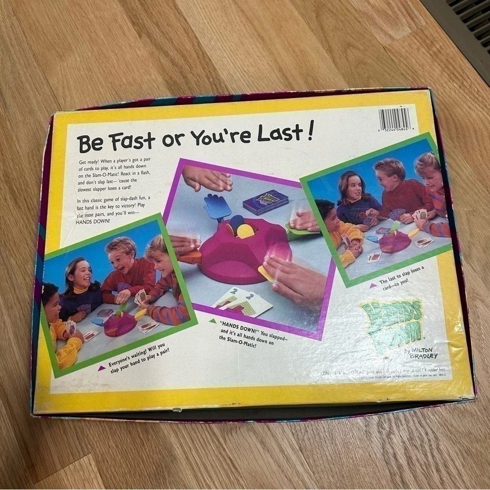 Hands Down Board Game Kids Toy Vintage Milton Bradley